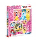 CLEMENTONI PUZZLE 2X60 DISNEY PRINCESS