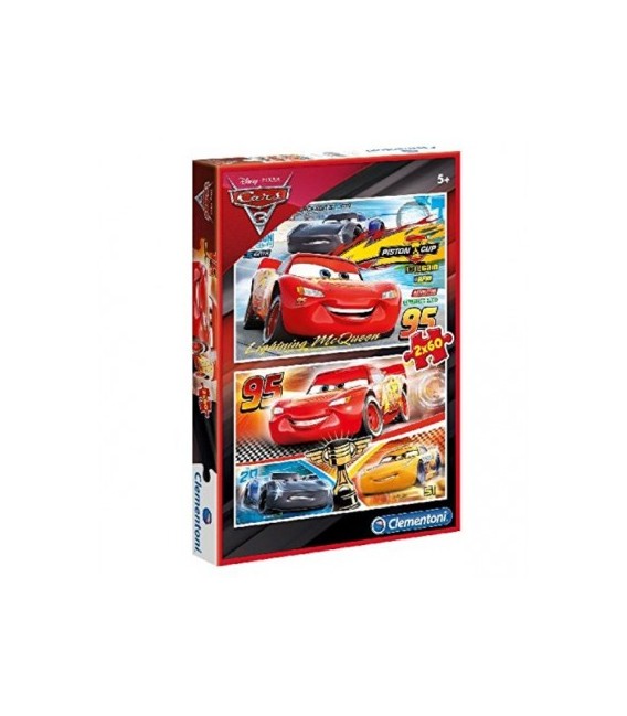 CLEMENTONI PUZZLE   SUPERCOLOR 2X60  CARS 3