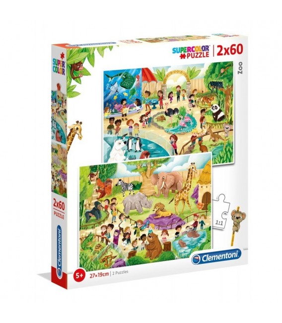 CLEMENTONI PUZZLE 2X60 LO ZOO