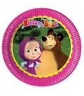 PARTY PIATTI CARTA MASHA E ORSO 23 CM 8 PZ
