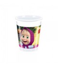 PARTY BICCHIERI PLASTICA MASHA E ORSO 8 PZ