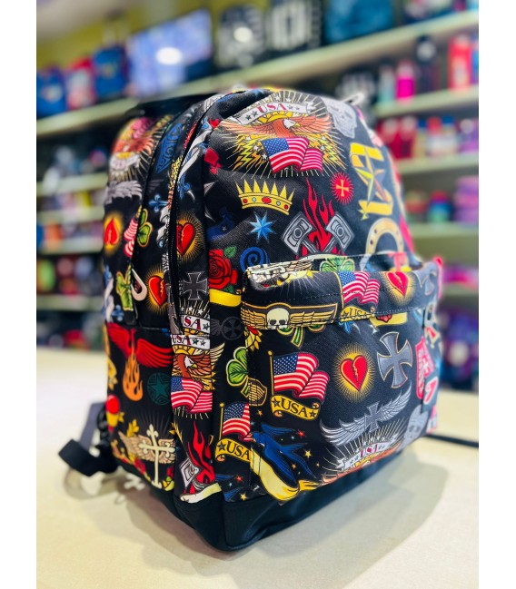 SCUOLA ZAINO SEVEN THE DOUBLE PRO MULTICOLOR