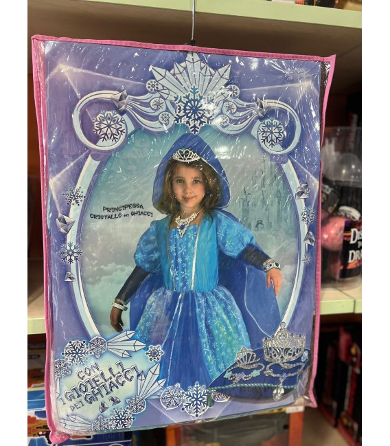 CARNEVALE COSTUME PRINCIPESSA CRISTALLO DEI GHIACCI