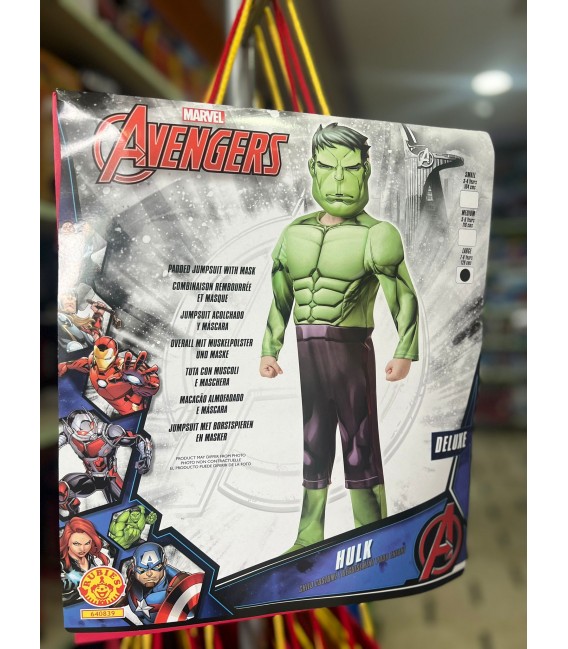 CARNEVALE COSTUME HULK CON MUSCOLI