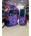SCUOLA ZAINO COMIX ORGANIZZATO SPRAYHEARTS + ASTUCCIO 3 ZIP PROMO